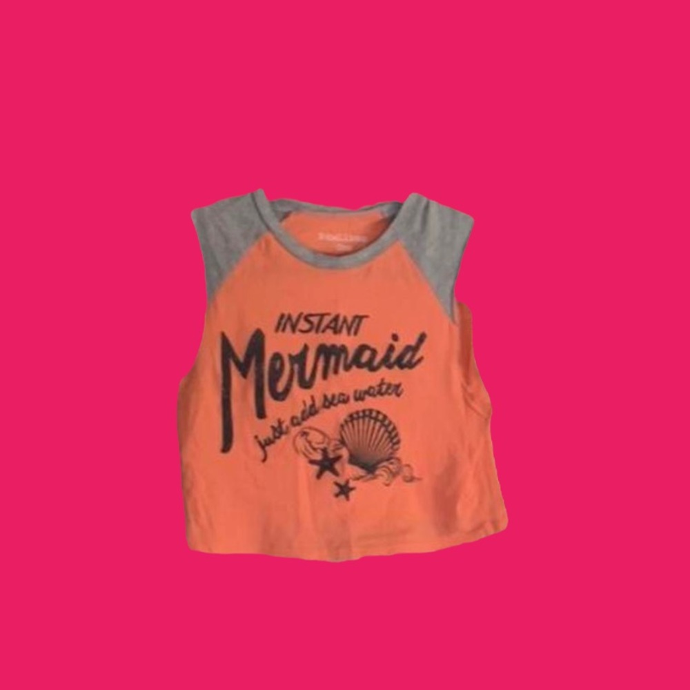 “Instant Mermaid, just add water” Crop-top